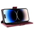 Miniatyrbild 3 av 5: YIKATU YK-005 för iPhone 14 Pro Folio Flip Fodral PU Läder Hud-känsla Ställ Plånbok Mobilskal Multicolor Style F