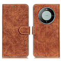 Miniatyrbild 1 av 5: KHAZNEH För Huawei Mate 60 Pro Retro Textur Läder Telefonfodral Plånboksfodral med Ställfunktion Multicolor Style D