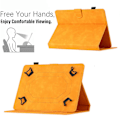 Miniatyrbild 5 av 5: 7-tums Tablet PU Läder Ställ Fodral Fjäril Tryckt Korthållare Tablet Skydd Multicolor Style F