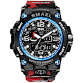 Miniatyrbild 1 av 5: Smael Dual Display Digital Led Watch Pointer Typ Quartz Elektriska klockor Relogio Masculino Uomo Sportklocka 1545 CAMORED