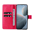 Miniatyrbillede 2 af 5: KT Imprinting Flower Series-3 til Xiaomi 14T Etui Katte Træ Mønster Flip Læder Telefon Cover Multicolor Style F
