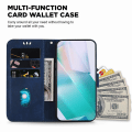 Miniatyrbillede 2 af 3: Læder Telefon Cover Til Xiaomi Redmi 12c 4g Standpung Tiger Mønster Præget Cover Blue