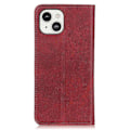 Miniatyrbillede 3 af 5: Splitlæder Magnetisk Auto-absorberende Wallet Telefon Stand Shell Case til iPhone 13 6.1 tommer Multicolor Style E