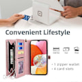 Pikkukuva 3 / 5: MEGSHI 017 -sarja Samsung Galaxy S23 FE lompakkokotelo 2-in-1 irrotettava nahkainen puhelinkotelo Multicolor Style A