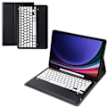 Pikkukuva 1 / 5: Tyyppi G A810B Samsung Galaxy Tab S10+/S9 FE+/S9+ 12.4\" X610/X616 irrotettava Bluetooth-näppäimistö Multicolor Style B