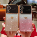 Miniatyrbild 2 av 5: För Samsung Galaxy A54 5g phone case Gradient Glitter Powder Electroplating Edge Tpu Cover Gold