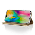 Miniatyrbild 3 av 5: För iPhone 16 Pro Fodral PU Läder Silkeslen Textur Magnetisk Flip Telefonfodral Multicolor Style C