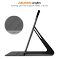 Miniatyrbillede 4 af 5: Til ReMarkable Paper Pro Etui Frontstøtte 360 Graders Roterende Stativ PC+PU Læder E-Reader Cover Multicolor Black