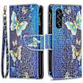 Miniatyrbillede 1 af 5: BF03 Telefon Cover til Samsung Galaxy A15 4G Etui Wallet Lynlås Læder Shell Multicolor Style I