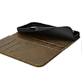 Miniatyrbillede 4 af 5: PU-læder kalveskinds tekstureret magnetisk lukning smartphone cover til iPhone 16 Plus Multicolor Style E