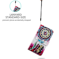 Miniatyrbillede 5 af 5: PU læder telefoncover med pung, stativ og mønsterprint til Samsung Galaxy S23 FE med rem Multicolor Style R
