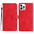 Pikkukuva 1 / 5: iPhone 12 Pro Max 6,7 tuuman kukkakuvioinen puhelinkotelo PU-nahkainen lompakkokotelo jalustalla Multicolor Style D