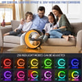 Miniatyrbillede 5 af 5: Multifunktionel Trådløs Oplader Vækkeur Højttaler App Kontrol Rgb Natlys Opladestation Til Iphone 11 12 13 14 Samsung Black US PLUG