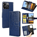 Miniatyrbild 1 av 5: Plånboksfodral i PU-läder + TPU med vikbart stativ för Xiaomi Redmi Note 14 4G (164.84mm) Multicolor Sapphire