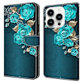 Miniatyrbild 1 av 5: För iPhone 15 Pro Fodral 3D Mönstertryck Läder Plånboksfodral Multicolor Style F