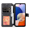Miniatyrbillede 2 af 5: AZNS Telefoncover til Samsung Galaxy A14 5G/A14 4G Kalveskinds Tekstur Læder Telefon Wallet Cover Stativ Multicolor Style A