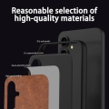 Miniatyrbillede 5 af 5: Retro telefoncover i PU-læder til Samsung Galaxy S23 Fe, belagt TPU+PC, skridsikkert greb Black