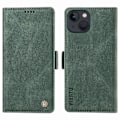 Miniatyrbillede 1 af 5: YIKATU YK-005 Pung Etui til iPhone 14 Stativ PU Læder Hud-berørings Magnetisk Beskyttende Telefon Cover Multicolor Style D