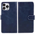 Miniatyrbillede 1 af 5: Kalvetekstur PU læder telefoncover med pung og stativ til iPhone 13 Pro Max Multicolor Style G