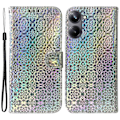 Miniatyrbillede 1 af 5: PU læder folio etui med blændende blomstermønster og stativ til Realme 10 Pro 5G Multicolor Style B