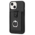 Miniatyrbillede 2 af 5: Kortlommer Læder Bagcover med Ringstøtteben til iPhone 15 Plus/14 Plus Multicolor Style B