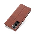 Miniatyrbillede 3 af 5: AZNS Dobbeltsidet Magnetisk Lås Pung PU Læder Stand Case til Samsung Galaxy S21 4G/5G Multicolor Style A