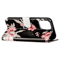 Miniatyrbild 4 av 5: För Iphone 15 Pro Plånboksställ Pu Läder Phone case Mönster Utskrift Anti-dropp cover Azalea