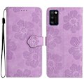 Miniatyrbillede 1 af 5: Cover til Samsung Galaxy A41 (Global Version) Blomster Præget Stand Telefonpung Læder Etui Multicolor Style A