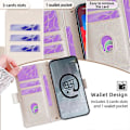 Miniatyrbillede 5 af 5: Læder Wallet Case med RFID-blokering og stativ til Realme GT 7 Pro 5G med håndrem - Grøn Multicolor White
