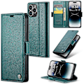 Miniatyrbillede 1 af 5: CASEME 023 Serie Til iPhone 15 Pro Max RFID Blokerende Læder Wallet Case Flip Stand Telefon Cover Multicolor Style C