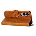 Miniatyrbillede 3 af 5: Til Samsung Galaxy S25 Edge Etui Glad Kat Mønster Præget Læder Wallet Telefon Cover Multicolor Yellow
