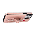 Miniatyrbillede 2 af 5: Retro PU læder + TPU cover med udtrækkelig rem og støttefod til iPhone 12/12 Pro 6,1 tommer Multicolor Rose Gold