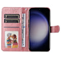 Miniatyrbild 2 av 5: Plånboksfodral för Samsung Galaxy S24+ PU Läder Kalvtextur Telefonskal Multicolor Style D