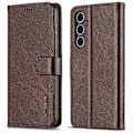 Miniatyrbillede 1 af 5: LC.IMEEKE Etui til Samsung Galaxy A16 5G/A16 4G Kalveskindsstruktur PU Læder Stand Wallet Telefon Cover Multicolor Style E