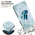 Miniatyrbillede 4 af 5: Læderetui med mønstertryk til Infinix Zero 30 5G Multicolor Blue Butterfly Flower