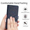 Miniatyrbillede 5 af 5: Til Motorola Edge 50 Pro 5G Etui Kalvetekstur Læder Stand Wallet Anti-fald Telefoncover Multicolor Style C