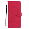 Miniatyrbillede 4 af 5: Til Samsung Galaxy A54 5G Etui Sommerfugl Blomst Præget PU Læder Pung Stativ Telefon Cover Multicolor Rose