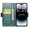 Miniatyrbillede 2 af 5: CASEME 023 Serie Til iPhone 15 Pro Max RFID Blokerende Læder Wallet Case Flip Stand Telefon Cover Multicolor Style C
