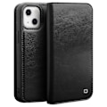 Pikkukuva 1 / 5: QIALINO iPhone 14 Plus Täyssuojaava Puhelinlompakkokotelo Jalustalla Aitoa Nahkaa Multicolor Style A