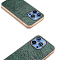 Pikkukuva 3 / 4: iPhone 16 Pro -kotelo, galvanointi puhelinkuori PU-nahka+TPU Litsi-kuvioitu kotelo Multicolor Style C