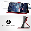 Miniatyrbillede 4 af 5: Til iPhone 13 Pro Cover Præget PU Læder Wallet Mobiltelefon Etui Multicolor Style E