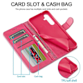 Miniatyrbillede 5 af 5: LC.IMEEKE Etui til Samsung Galaxy A16 5G/A16 4G Kalveskindsstruktur PU Læder Stand Wallet Telefon Cover Multicolor Style C