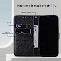Miniatyrbillede 2 af 5: Solid farve PU læder Wallet Case med faldsikring og foldbart stativ til iPhone 15 Plus Multicolor Style A