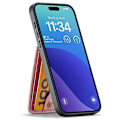 Miniatyrbillede 3 af 5: FIERRE SHANN iPhone 16 Pro Etui Kortholder Støtteben Læder RFID-blokering Bagcover Multicolor Style F