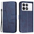 Miniatyrbilde 1 av 5: Lærtelefondeksel med lommebokstativ for Xiaomi Poco F6 Pro 5G/Redmi K70 5G/K70 Pro 5G Multicolor Sapphire