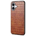 Pikkukuva 1 / 4: iPhone 16 -kotelo Krokotiilinnahkajäljitelmä Nahkapäällysteinen PC+TPU-puhelinkuori Multicolor Style B