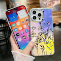 Miniatyrbild 4 av 5: Blommig Lasertextur Skal för iPhone 15 Pro Max med Ringstativ Multicolor Style A