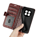 Miniatyrbillede 4 af 5: Til Realme 13 Pro 5G Wallet Case Crazy Horse Tekstur Stand Læder Telefon Cover Multicolor Style C