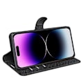 Miniatyrbillede 3 af 5: Stødsikkert tegnebog telefoncover i PU læder med stativ til iPhone 15 Pro Multicolor Style A