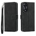 Miniatyrbillede 1 af 5: DIERFENG DF-03 læder telefoncover med linjeaftryk og stativpung til Oppo A78 5G Multicolor Style D